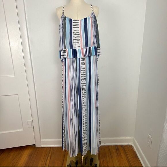 Lane Bryant‎ Striped Maxi Dress Size 14/16 Casual Travel Beachy Resort Sundress - Picture 2 of 15